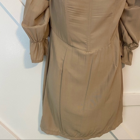 PLT Bardot Corset Woven Bodycon Mini Dress Sz 6 - Picture 4 of 8